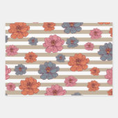 Muster für die hintere farbige Blume Geschenkpapier Set (Vorderseite)