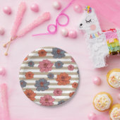 Muster für die hintere farbige Blume Pappteller (Party)