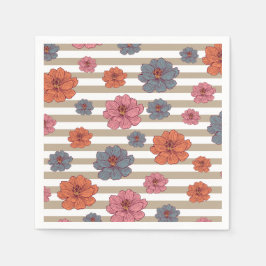 Muster für die hintere farbige Blume Serviette