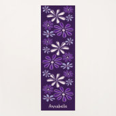 Muster für die hübsche Lila Bezeichnung Botanische Yogamatte (Vorderseite)