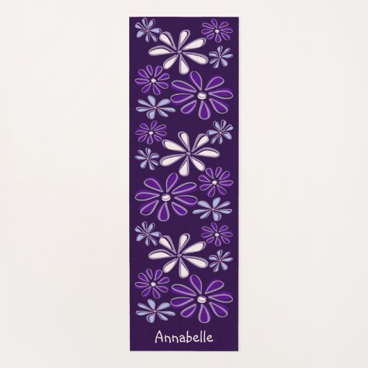 Muster für die hübsche Lila Bezeichnung Botanische Yogamatte (Vorderseite)