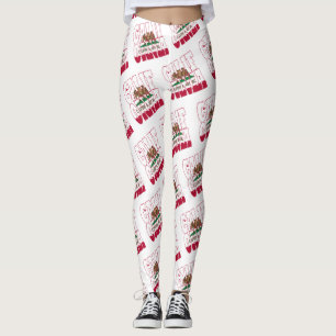 Muster für die kalifornische Staatsflagge Leggings