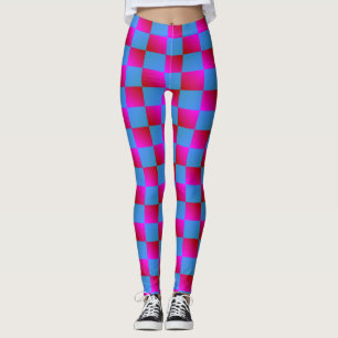 Muster für die Karos Socialite Blue und Pink Leggings