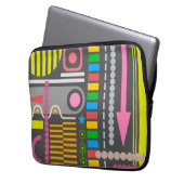 Muster für die Kontrolle der abstrakten Technologi Laptopschutzhülle (Vorderseite Links)