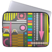 Muster für die Kontrolle der abstrakten Technologi Laptopschutzhülle (Vorderseite)