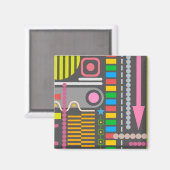 Muster für die Kontrolle der abstrakten Technologi Magnet (Vorderseite/Rückseite)