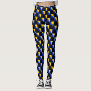 Muster für die kontrollierte Flagge von Bosnien un Leggings