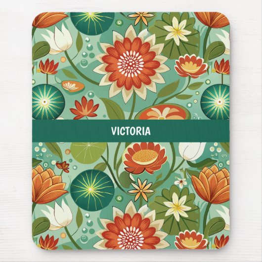 Muster für die Lebensblume des Teiches Mousepad (Vorne)