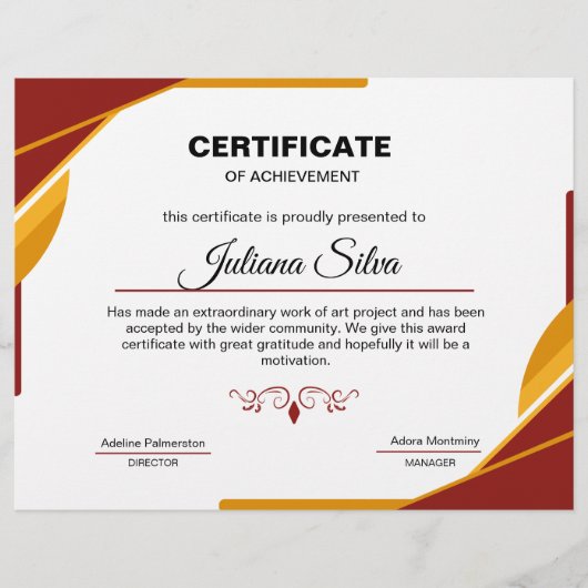 Muster für die Leistungsbescheinigung Flyer (Vorne)