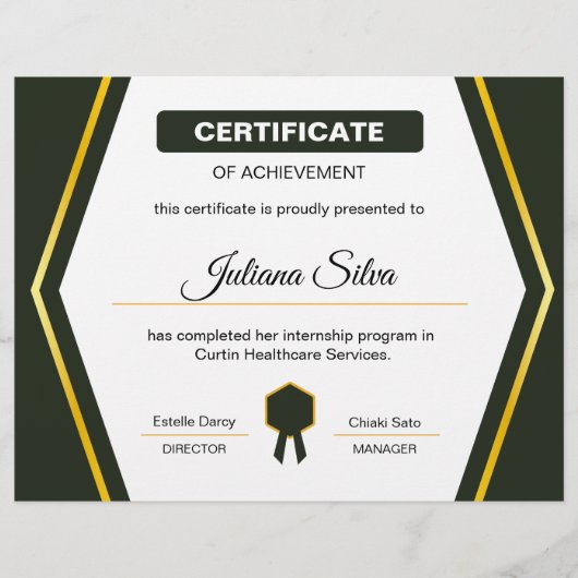 Muster für die Leistungsbescheinigung Flyer (Vorne)