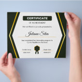 Muster für die Leistungsbescheinigung Flyer (Hand)