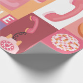 Muster für die Liebe des Telefons Geschenkpapier (Ecke)