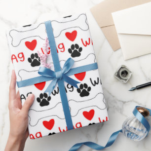 Muster für die Puppy-Liebe Geschenkpapier