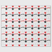 Muster für die Puppy-Liebe Geschenkpapier (Flach)