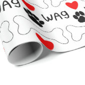 Muster für die Puppy-Liebe Geschenkpapier (Rolleneckpunkt)
