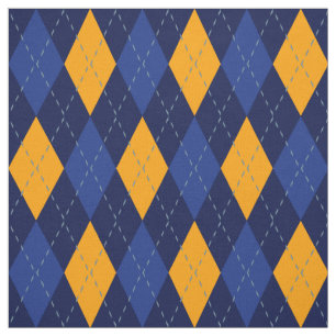 Muster für die Raute von Navy Blue und Gold Yello Stoff