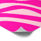 Muster für die Retro-Linien in heiß rosa Poster (Ecke)