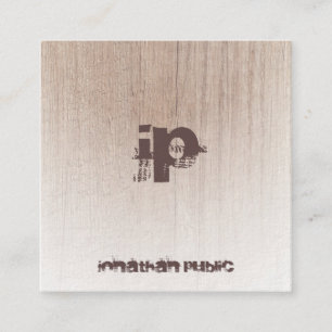 Muster für die Schreibunterlage in Monogramm Quadratische Visitenkarte