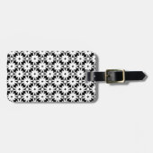 Muster für die Schwarz-weiße Blume Gepäckanhänger (Vorderseite horizontal)