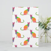 Muster für die Silhouette von niedrig polaren Katz Briefpapier (Stehend Vorderseite)