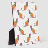 Muster für die Silhouette von niedrig polaren Katz Fotoplatte (Seite)