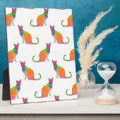 Muster für die Silhouette von niedrig polaren Katz Fotoplatte (Seite)