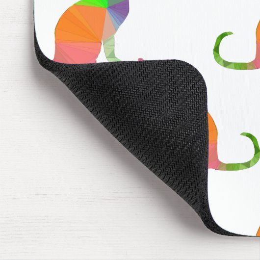 Muster für die Silhouette von niedrig polaren Katz Mousepad (Ecke)