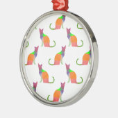 Muster für die Silhouette von niedrig polaren Katz Ornament Aus Metall (Links)