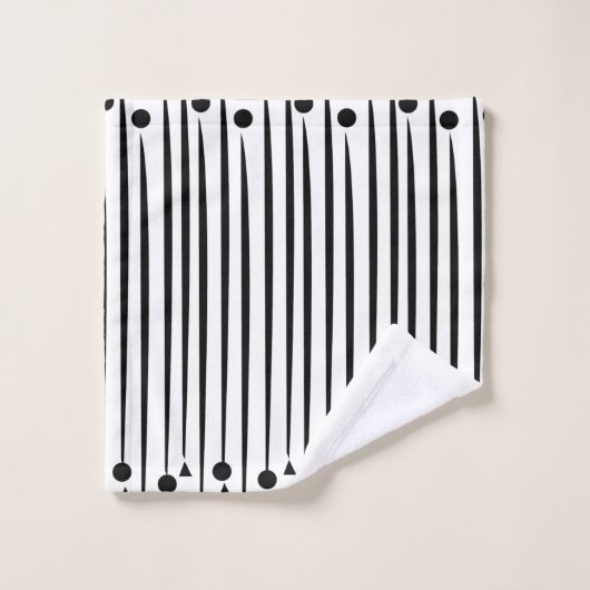 Muster für die Streifen des schwarzen und weißen K Badhandtuch Set (Waschlappen)