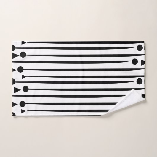 Muster für die Streifen des schwarzen und weißen K Badhandtuch Set (Handtuch)