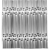 Muster für die Streifen des schwarzen und weißen K Duschvorhang (Vorderseite)