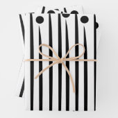 Muster für die Streifen des schwarzen und weißen K Geschenkpapier Set (Beispiel)
