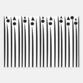 Muster für die Streifen des schwarzen und weißen K Geschenkpapier Set (Vorderseite)