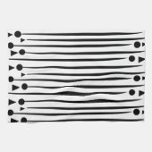 Muster für die Streifen des schwarzen und weißen K Geschirrtuch (Horizontal)