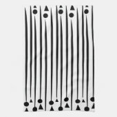 Muster für die Streifen des schwarzen und weißen K Geschirrtuch (Vertikal)