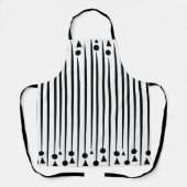 Muster für die Streifen des schwarzen und weißen K Schürze (Vorderseite)