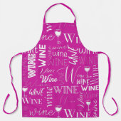 Muster für die Typografie in heißen Rosa und Weißw Schürze (Vorderseite)