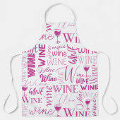 Muster für die Typografie in heißen Rosa und Weißw Schürze (Vorderseite)