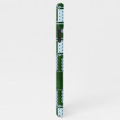 Muster für die weißen Linien des grünen Computerkr iPhone Hülle (Rechte Seite)