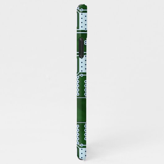 Muster für die weißen Linien des grünen Computerkr iPhone Hülle (Rechte Seite)