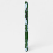 Muster für die weißen Linien des grünen Computerkr iPhone Hülle (Linke Seite)