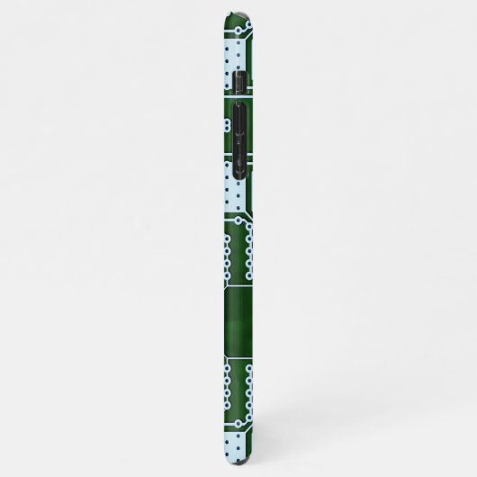 Muster für die weißen Linien des grünen Computerkr iPhone Hülle (Linke Seite)