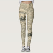 Muster für digitale Zeitungen für Frauen Leggings (Vorderseite)