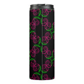 Muster für doppelte, Hot-Pink-Rose Thermosbecher (Rückseite)