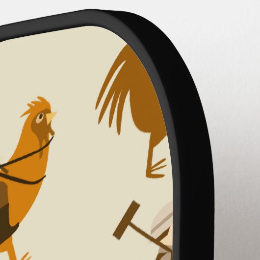 Muster für doppelte Pollo-Mode-Logos Pickleball Schläger (Linke Seite)