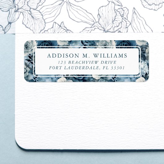 Muster für dunkelblaue Rose