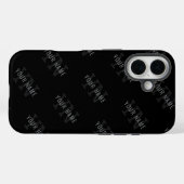 Muster für dunkelgraue und schwarze Monogramme Case-Mate iPhone Hülle (Rückseite (Horizontal))