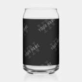 Muster für dunkelgraue und schwarze Monogramme Dosenglas (Rückseite)