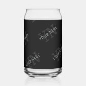 Muster für dunkelgraue und schwarze Monogramme Dosenglas (Links)