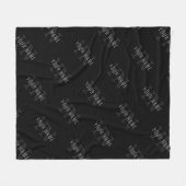 Muster für dunkelgraue und schwarze Monogramme Fleecedecke (Vorderseite (Horizontal))